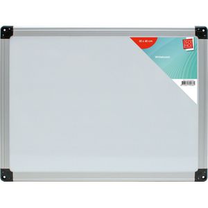 SOHO Whiteboard – Whiteboard met aluminium – Uitwisbare whiteboard – Whiteboard inclusief magneten – Kunststof – 30 x 40 cm – Wit/zilver
