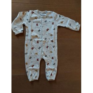 Baby unisex onesie, 1-delig pakje met drukknopen, alloverprint ""Bears"" maat 50/56