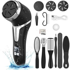 Vitdipy - Elektrische Eelt verwijderaar - 10 Delige Pedicureset - Eeltvijl - Voetvijl - Eeltverwijderaar - Waterdicht - Oplaadbaar - Incl. Schijven - Zwart