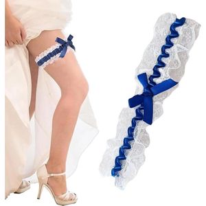 Allecto plus - Kousenband voor bruiloft - blauw - bruiloft accessoire