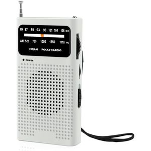 Kleine draagbare AM/FM radio met uitstekende ontvangst en hoofdtelefoonaansluiting