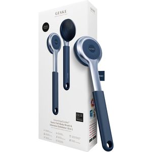 GESKE Sonic Full-Body Brush & Intensive Exfoliator | 8 in 1 | Reinigingsborstel | Met SmartSonic-pulsaties | Diepe reiniging, peeling, massage | Uitschuifbare handgreep | Ruwe huidverwijderaar