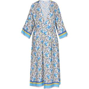 usha FESTIVAL Kimono  crème / blauw / aqua / geel