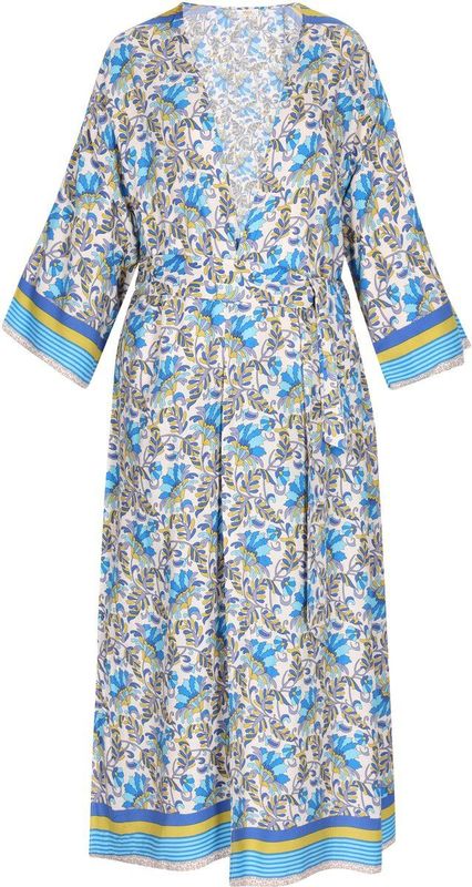 usha FESTIVAL Kimono  crème / blauw / aqua / geel