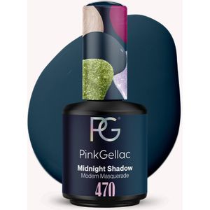 Pink Gellac Gellak - 470 Midnight Shadow 15ml - Blauwe Gel Nagellak - Modern Masquerade Collectie - Gel Nagels Producten