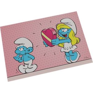 Smurfen magneet met hart / verliefd / verloofd - 8x5,5cm