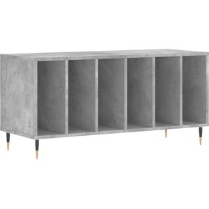 vidaXL - Platenkast - 100x38x48 - cm - bewerkt - hout - betongrijs