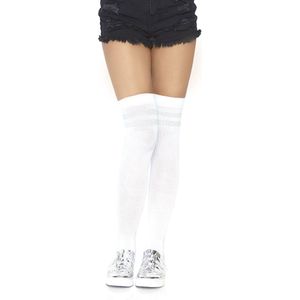 Ribbed athletic thigh highs