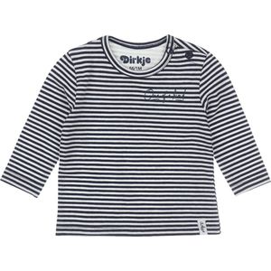 Dirkje Stripes Navy/Off-White Maat 44 Lange Mouw T-shirt N254 NOS