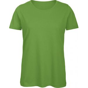 T-shirt Dames S B&C Ronde hals Korte mouw Real Green 100% Katoen