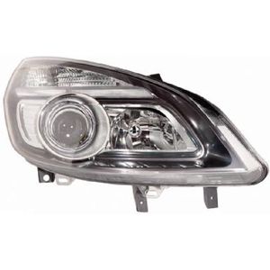 Renault Scenic/ Grand Scenic, 2003 - 2009 - koplamp, zwart, H7+H1, elektr verstelb, incl stelmotortje, rechts, 08/2006 -