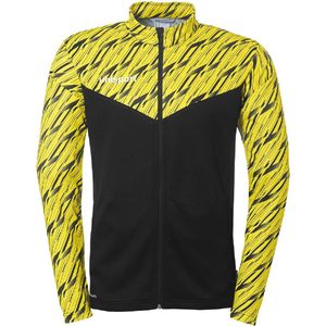 Uhlsport Kinder Trainingsjacke Progressive 28 Poly Jacke 1002269 Schwarz/Limonengelb-116