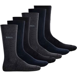 BOSS - Sokken - Blauw-Grijs-Zwart - 6-paar
