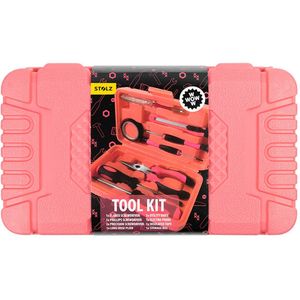 Gereedschapsset | 9-Delig | Merk: Stolz | Kleur: Roze