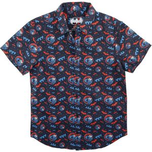 Batman Kids - Allover Jongens & meisjes Shirt - blauw - 152