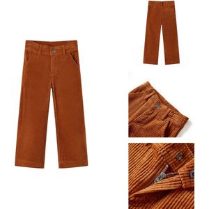 vidaXL Kinderbroek - Kinderbroeken - Kinderkleding - Kinderkled - Kinderbroek 116 ribfluweel cognackleurig