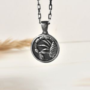 Scorpio ketting voor verjaardagscadeau Oxidized 16 inches