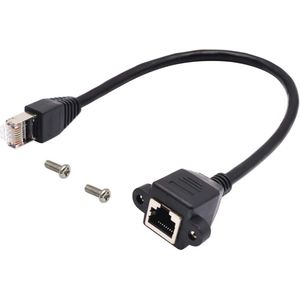 Ethernet Kabel RJ45 Mannelijke Vrouwelijke 30cm - Afgeschermde Netwerkverlengkabel voor Routers en Modems