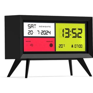 Newgate Spectronoma LCD Alarm Klok - Zwart