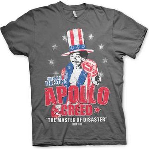 Rocky Heren Tshirt -S- Apollo Creed Grijs