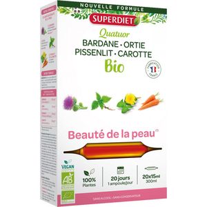 Superdiet Quatuor Beauté de la Peau Bio 20 Ampullen