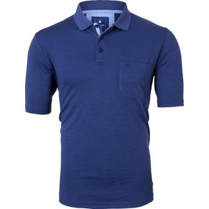 Redmond regular fit poloshirt - jeansblauw melange - Maat: 3XL