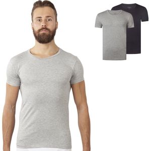 Olaf Grijs Ronde hals (2-Pack) T-shirts, Maat L