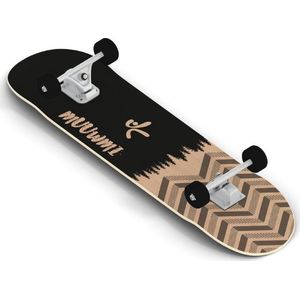 Muuwmi Skateboard Forest 20 X 79 Cm Hout Zwart/bruin