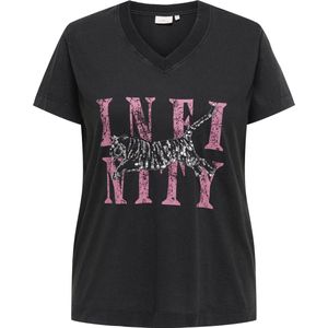 ONLY CARMAKOMA - CARMILLE LIFE V-NECK REG TEE JRS - T-shirt - Dames