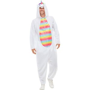 Smiffy's - Eenhoorn Kostuum - Schattig Fabeldier Eenhoorn Sprookjes Kostuum - Wit / Beige, Multicolor - Medium - Carnavalskleding - Verkleedkleding