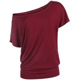 R.E.D. Rock-Engineered Design - Bordeaux-rood T-shirt - Dames