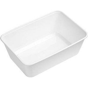 Vershoudbakjes - Vershouddoos - Meal Prep Bakjes Met Deksel - 1 vak - Magnetron bak - 750ml - Wit - 25 stuks