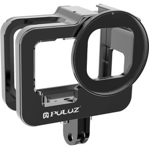 PULUZ is geschikt voor de GoPro Hero11 black/HERO10 black/HERO9 black verdikte behuizing CNC aluminium beschermende kooi met verzekerd frame en 52 mm uv lens
