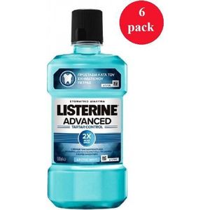Listerine  Mondspoeling -  6 x 500ml - Mouthwash Advanced Tartar Control - Anti Tandsteen - Voordeelpakket