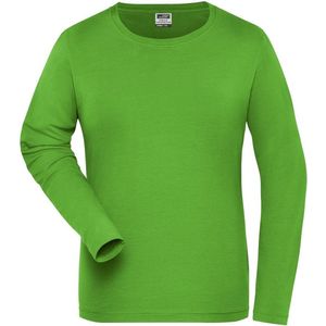 James and Nicholson Dames/dames Organic Cotton Sweater met lange mouwen (Kalk groen)