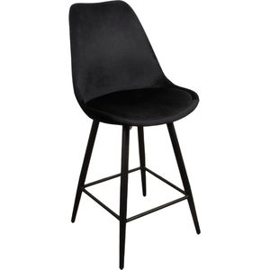 Lucy’s Living Luxe Barkruk LEAVE ME Zwart – 104 x 54,5 x 47 cm - Barkrukken - Barstoel Kruk - Barstoelen met rugleuning – Keukenstoel – stoelen - meubels