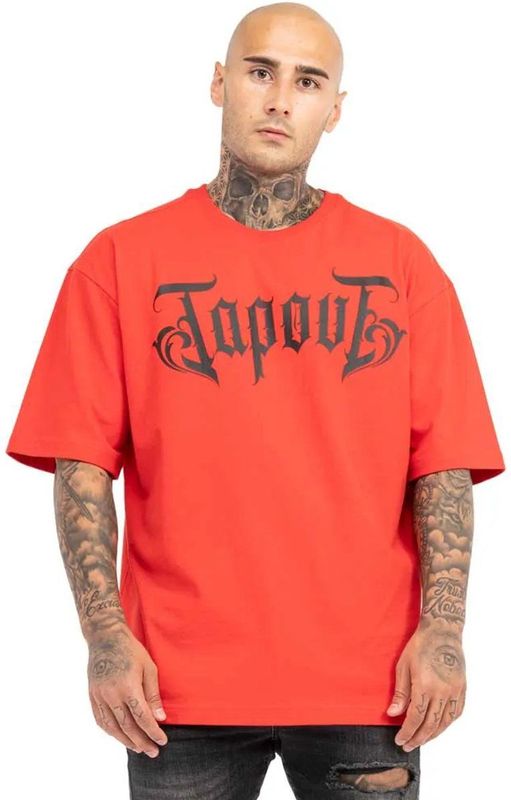 Tapout - Simply Believe - T-Shirt - Rood/Zwart - Oversize