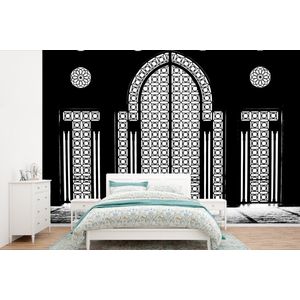 Architectuur - Zwart - Wit - Patroon - Behangpapier