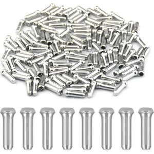 OUYLAF fiets eindkappen - kappen Metaal Remleiding - Fietsaccessoires - Schakelkabel eindkappen - Remleidingafdekking - hulzen van aluminiumlegering - eindkappen - remkabel voor remkabel - 100stuks