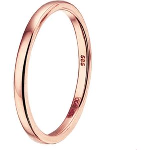 14K Roségouden Aanschuifring – Elegante Smalle Ring voor Dames