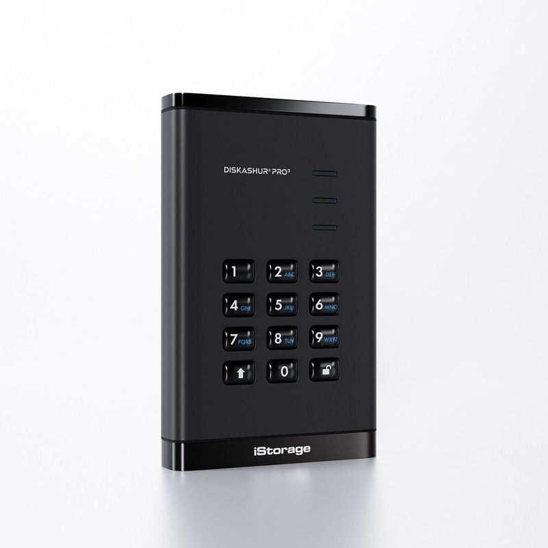 iStorage diskAshur PRO3 HDD – externe harde schijf – 5TB – USB – 256-bit – Zwart