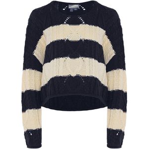 DreiMaster - Vintage - Trui - Marine / Wolwit - Losse Pasvorm