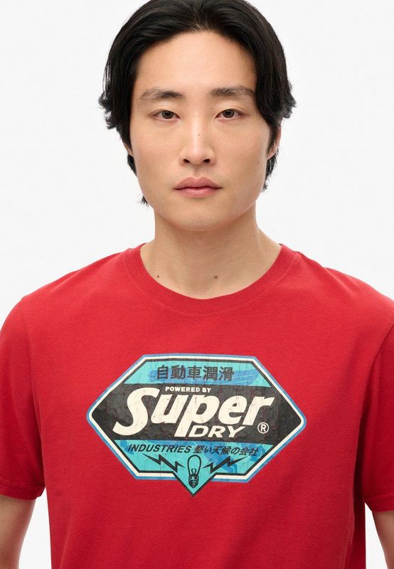 Superdry - Gasoline Graphic Relaxed T-shirt - Katoen - Korte Mouwen