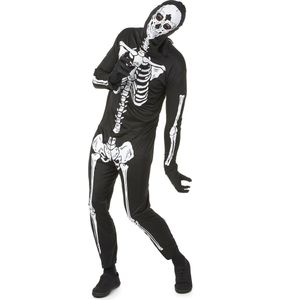 LUCIDA - Halloween skeletten kostuum voor mannen - S