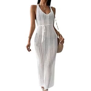 Doorschijnende Bikini Cover - Strandjurk - Doorzichtig - Oprekbaar - Wit