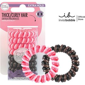 Invisibobble Extra Hold Value Pack - Pink Brown