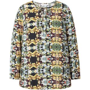 Angel of Style Angel of Style - Dames - Tuniek print all-over lange mouwen - Zwart - Maat 42