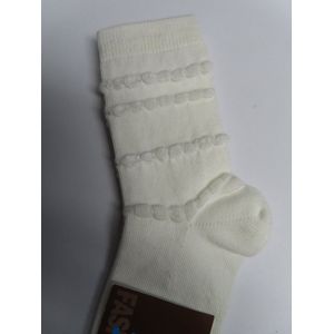Sokken - 3 pack - Meisjes - Wit met fantasie in wit - 26 / 28
