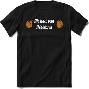 Nederland - Goud - T-Shirt Heren / Dames  - Nederland / Holland / Koningsdag Souvenirs Cadeau Shirt - grappige Spreuken, Zinnen en Teksten. Maat S