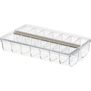 iDesign - The Home Edit - Pillendoos - Transparant - 9,5 x 16,5 cm